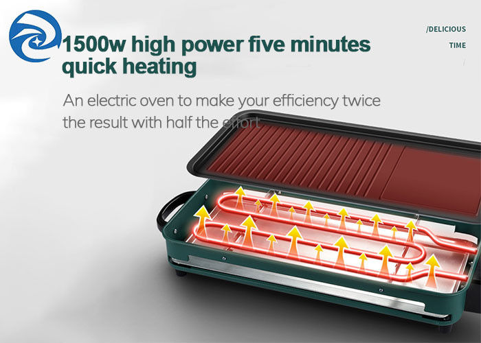Rauchlose elektrische Grills siebt 3-10 Menschen der Bratpfannen 1500W