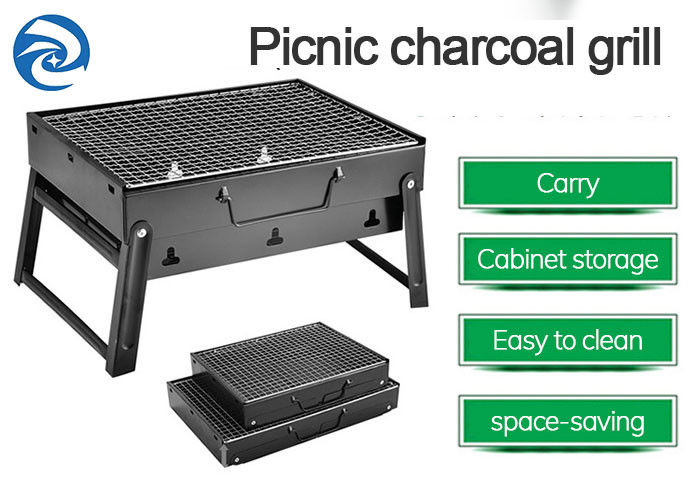 35cm×27cm×20cm Edelstahl tragbarer faltender GRILL